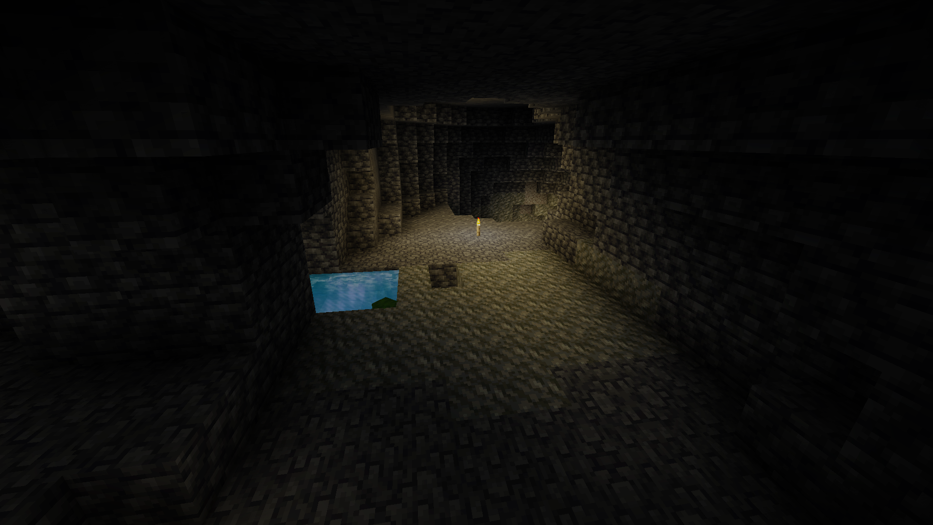 Deep Cave Torch Lighting