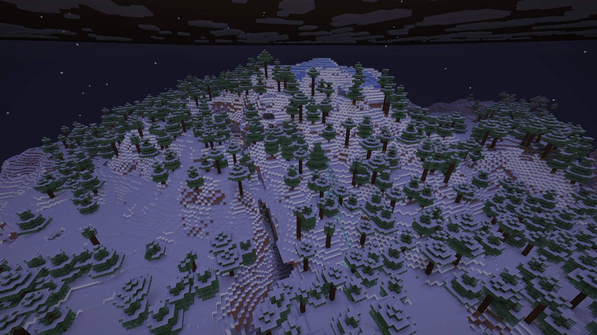 Snow Forest Mountain Overlook